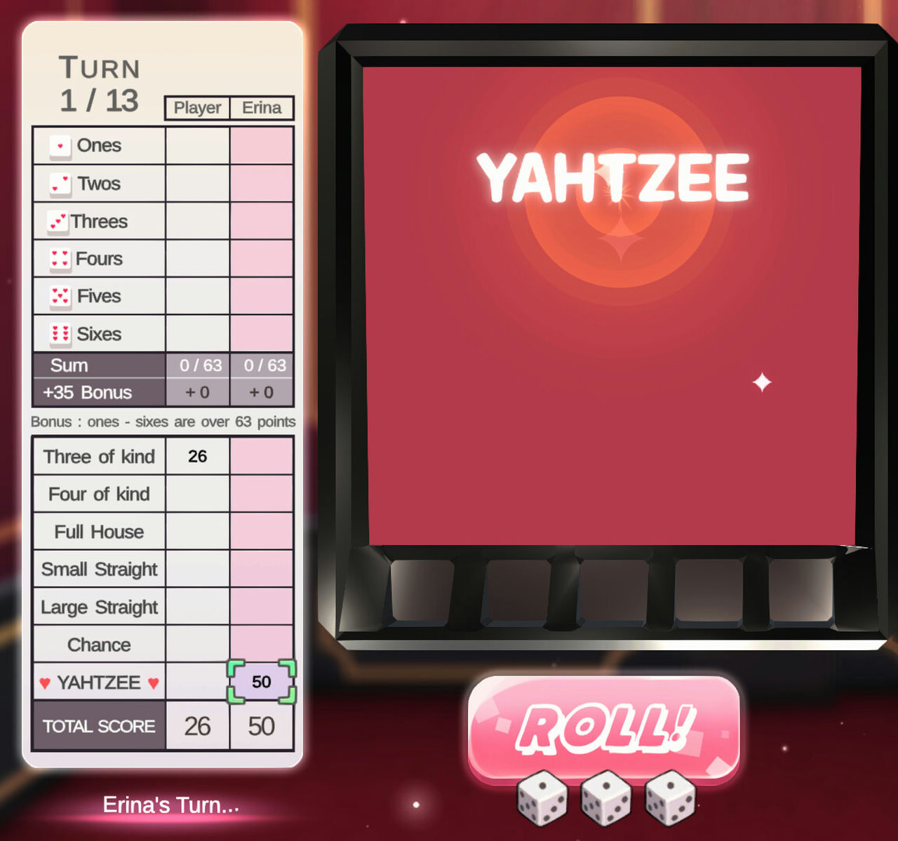 A0820 - 骰子棋盘女孩 Yhtzee girl Build.12624058-新功能+DLC 免安装STEAM中文版[4.64GB]